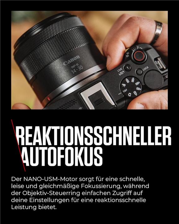 Actual product image Canon RF-S 14-30mm F4-6.3 IS STM PZ (Canon RF-S, APS-C / DX)