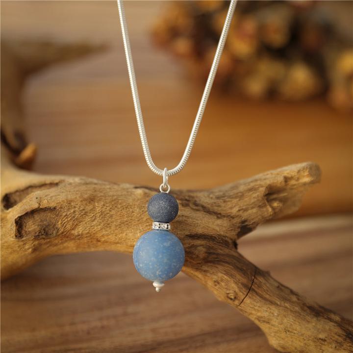 Actual product image Andreani Necklace with stone pendant made from genuine blue aventurine (Genuine blue aventurine)