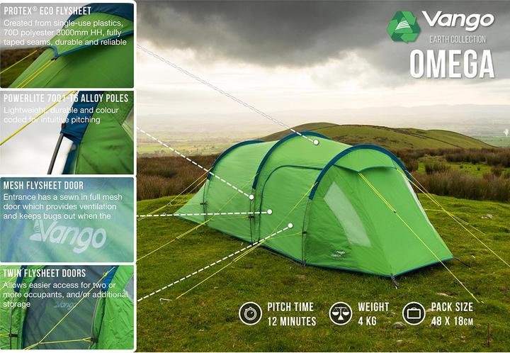 Produktbild Vango Omega 250 (Tunnelzelt, 4.05 kg, 2 Personen)