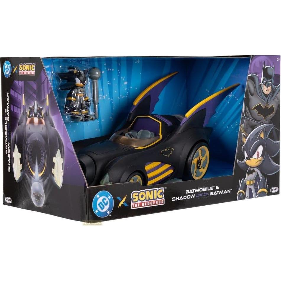 Jakks Pacific DC x Sonic - The Hedgehog figurine avec véhicule Shadow Batman & Batmobile 6 cm