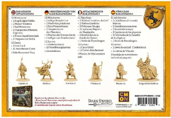 Actual product image Cmon CMND0136 - Baratheon Attachments # 1 - A Song of Ice & Fire, from 14 Years (Expansion) (German)