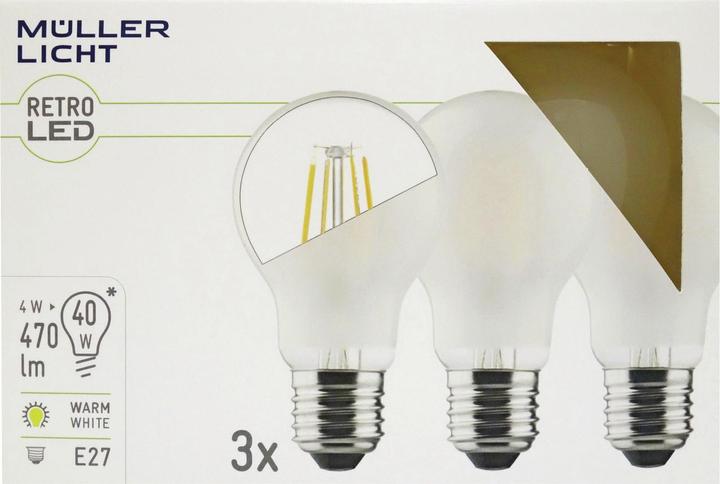 Produktbild Müller Licht LED Birne (E27, 4 W, 470 lm, 3 x, E)