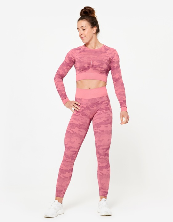Immagine prodotto Domyos Camicia a maniche lunghe crop top da donna - rosa (S)