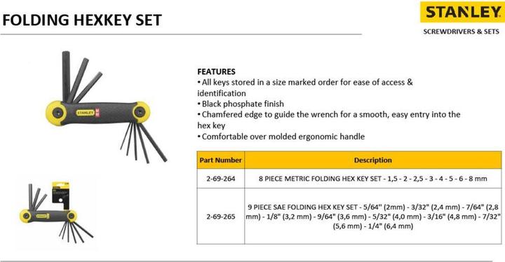Actual product image Stanley Pin wrench Hexagonal