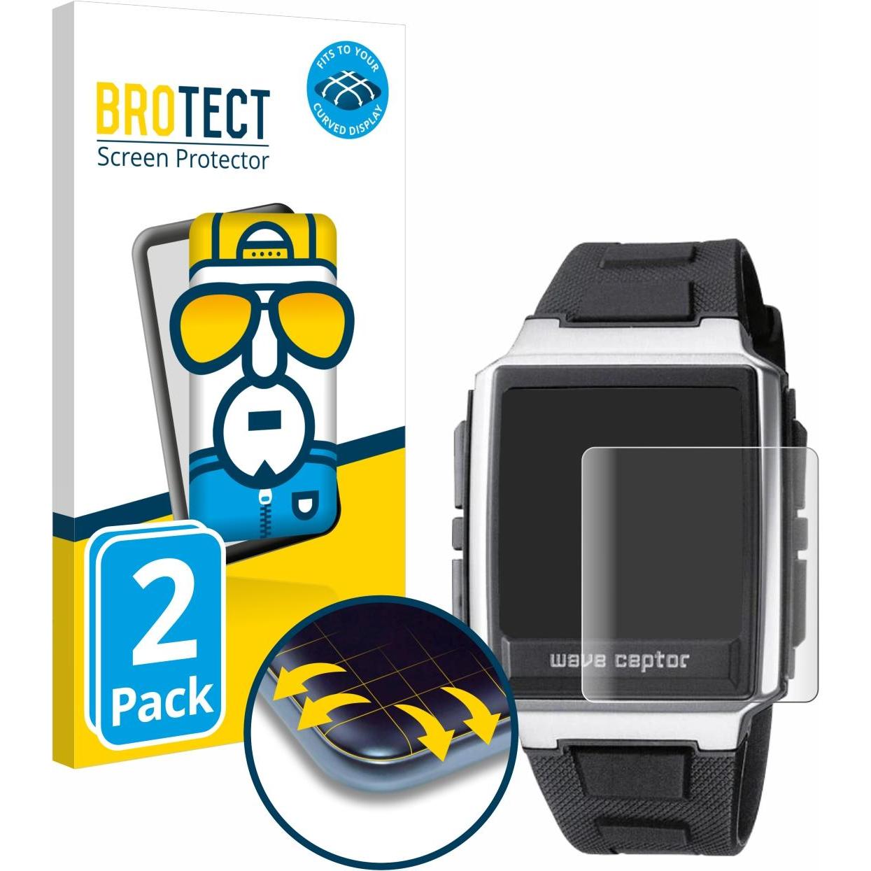 BROTECT Full-Cover Displayschutz, Smartwatch Schutzfolie, Transparent