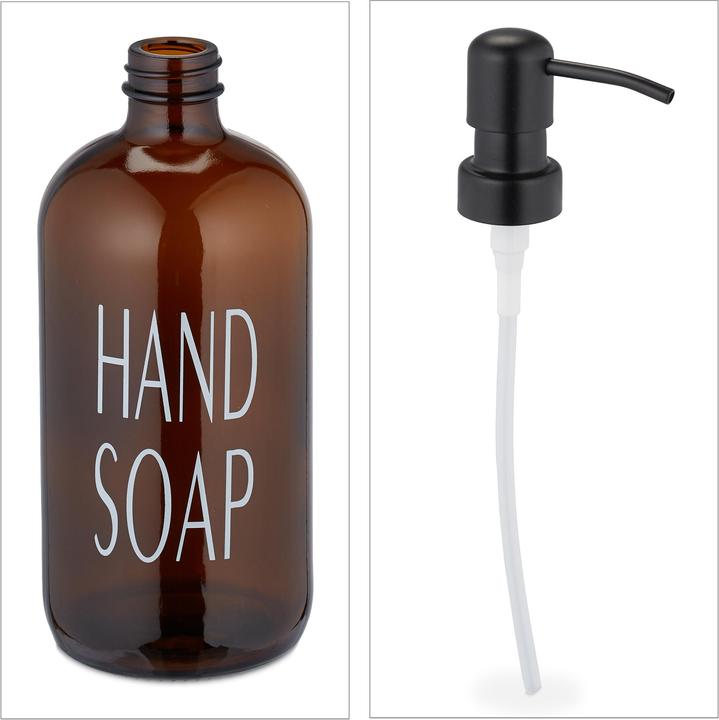Actual product image Relaxdays 2x glass soap dispenser