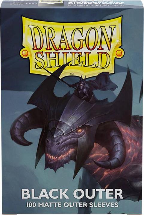 Actual product image Arcane Tinman Dragon Shield Matte Outer Sleeves - Black - Standard Size (100)