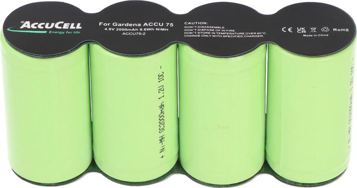Actual product image AccuCell Akku Gardena ACCU 75, ACCU75 mit Lötfahnen (4.8 V)