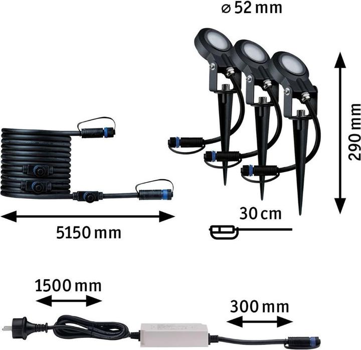 Actual product image Paulmann Plug & Shine Basisset Sting (520 lm, IP67)
