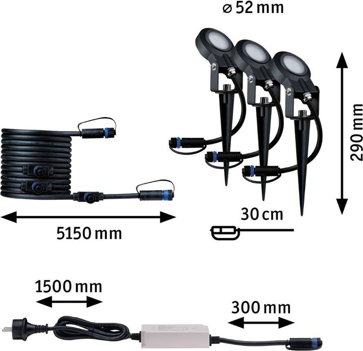 Actual product image Paulmann Plug & Shine Basisset Sting (520 lm, IP67)