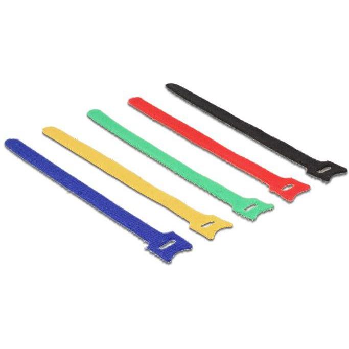 Delock, Kabelbinder, Colored Klettverschluss (Klettkabelbinder, 240 mm, 10 Stk.)