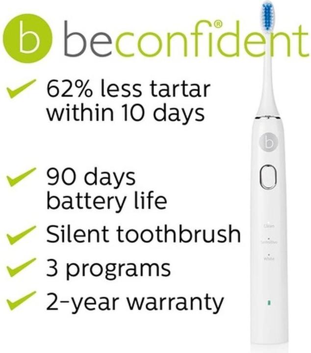 Produktbild Beconfident SONIC SILVER electric whitening toothbrush #white/silver