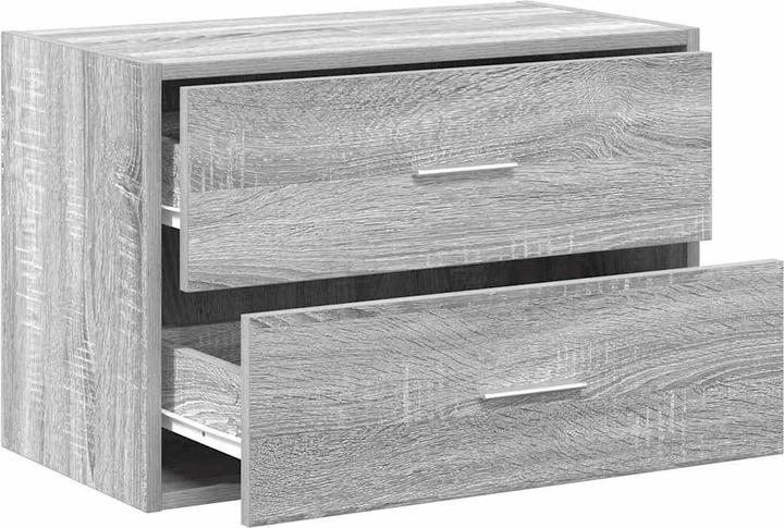 Produktbild VidaXL Schrank mit 2 Schubladen Grau Sonoma 60x31x40 cm Holzwerkstoff (60 x 31 x 40 cm)