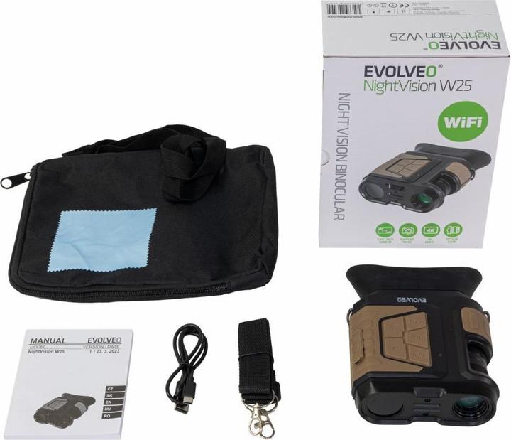Produktbild Evolveo NightVision W25 binokulár s nočním viděním, nahráváním a WiFi
