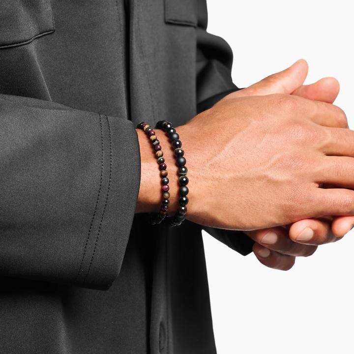 Immagine prodotto Thomas Sabo Braccialetto talismano con occhio di tigre (19 cm, Argento 925)