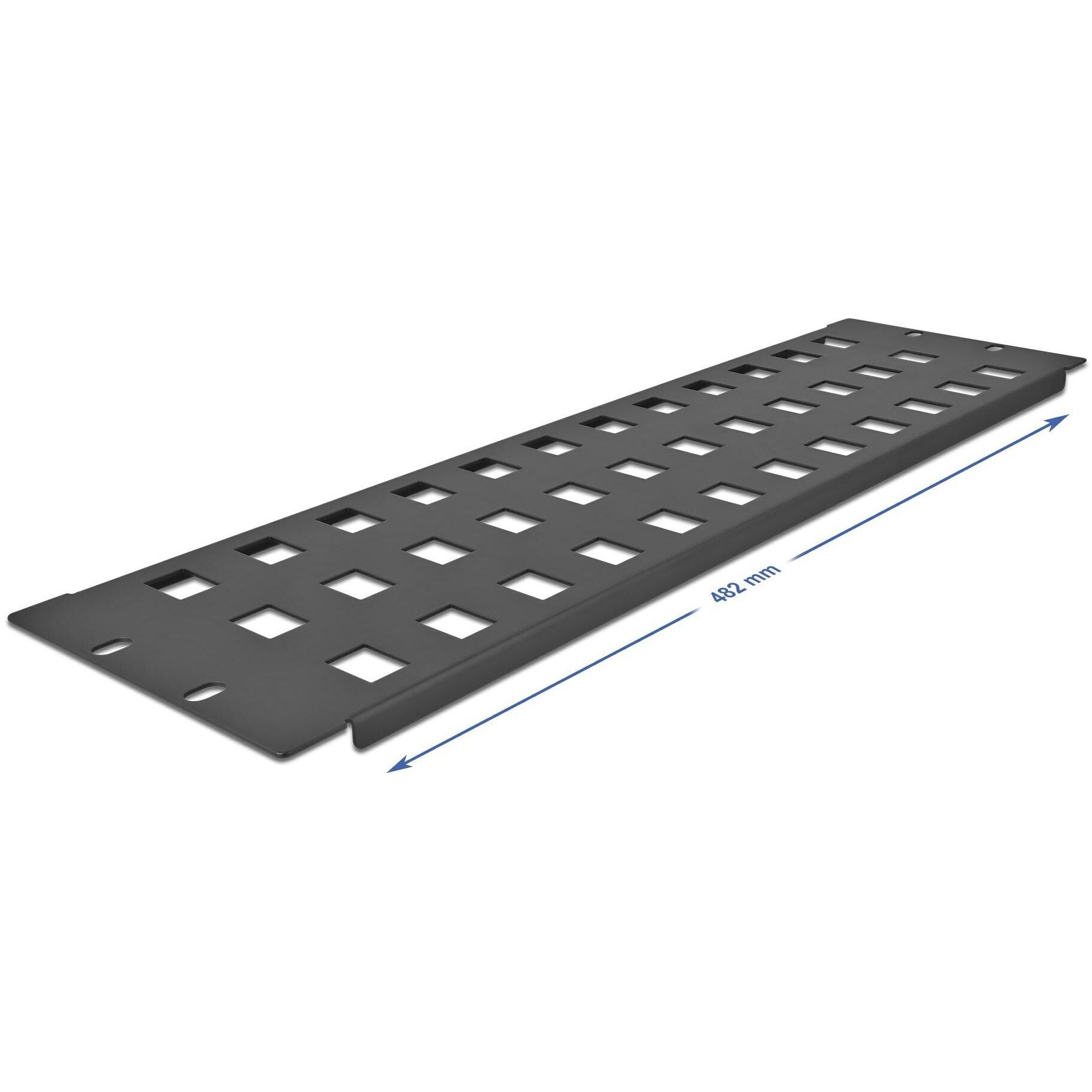 Thumbnail - Delock 19? Keystone Patchpanel 48 Port 3 HE schwarz, Server Zubehör, Schwarz