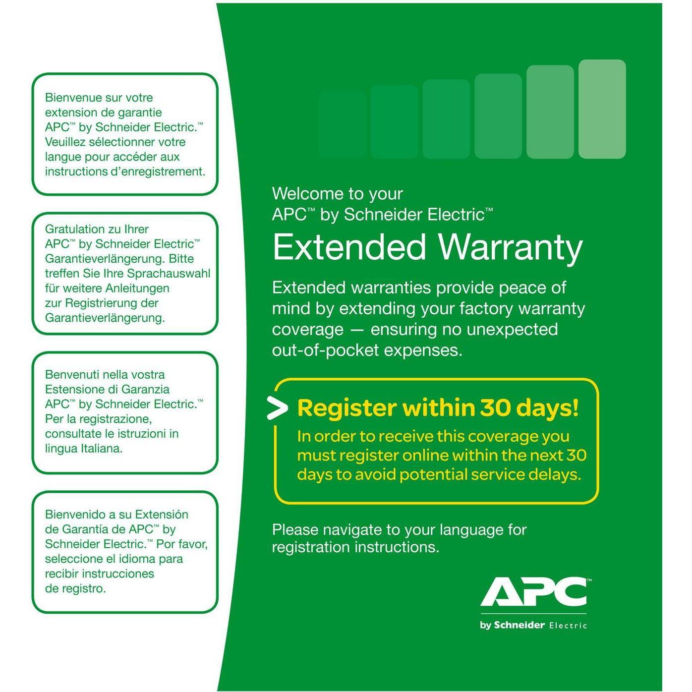 APC 1 Year Extended Warranty for 1 Easy UPS SMV/SMVS Level 01, USV Zubehör