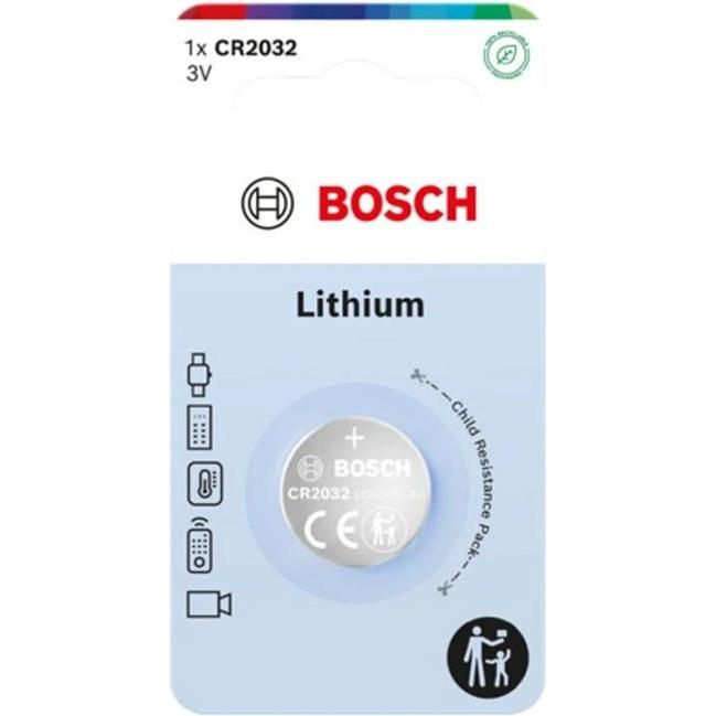 Panasonic BOSCH BATTERIE 1 STÜCK CR2032 LITHIUM CR2032B1/00 (1 pz., CR2032), Batterie + pile