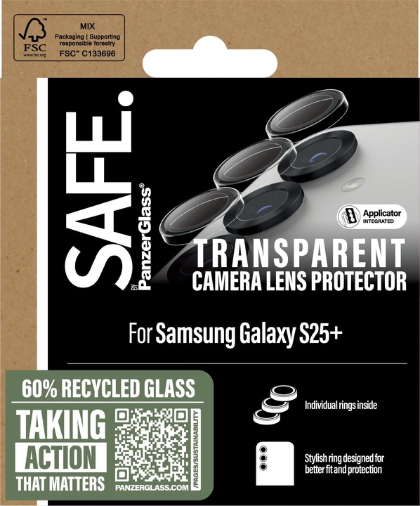 Actual product image PanzerGlass Safe. (1 Piece, Samsung Galaxy S25+)