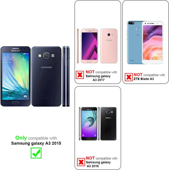 Actual product image Cadorabo Book Classy Style Cover (Samsung Galaxy A3)