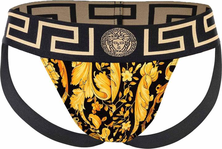 Immagine prodotto Versace Jock-Strap Stretch Organic Jersey Barocco Ss92 All Over New Logo (S, Confezione singola)