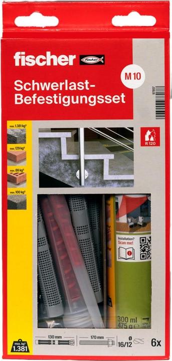 Produktbild Fischer Schwerlastbef.Set 300 T SBS Set M10 (6 Stk.)