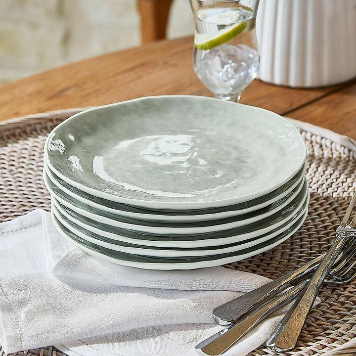 Actual product image Loberon Desserteller 6er Set Braganza grün (6 pcs.)