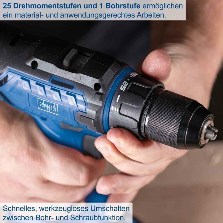 Actual product image Scheppach C-DD45-X cordless drill driver (DIY)