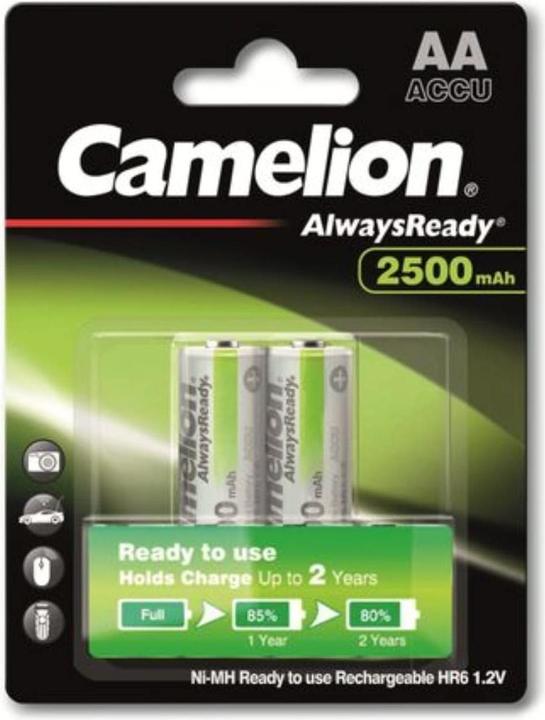 Produktbild Camelion AlwaysReady Mignon (AA)-Akku N (2 Stk., AA, 2500 mAh)