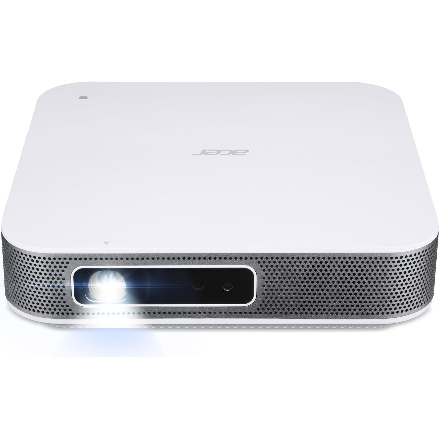 Acer PD1520s DLP Mini LED Beamer 4.200 ANSI Lumen (Full HD, 1200 lm, 1.2:1), Beamer, Silber, Weiss
