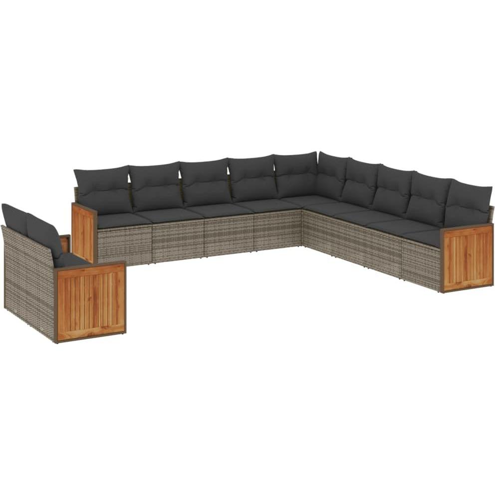 VidaXL, Gartenlounge, 10-tlg. Garten-Lounge-Set mit Kissen