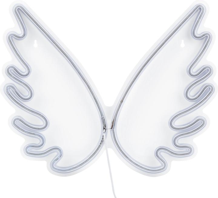 Produktbild Beliani Neonlicht LED Wanddeko weiss Engelsflügel 33 cm GABRIEL
