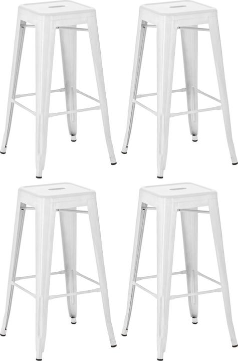 Produktbild CLP 4er Set Barhocker Joshua, weiss
