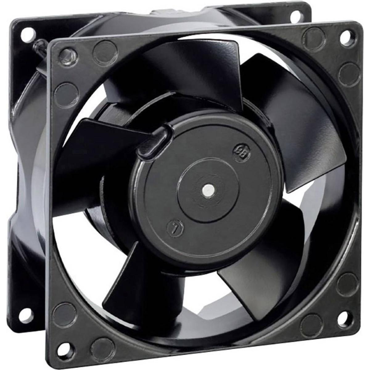 Papst EBM 3650 ventilatore assiale 230 V/AC 76 m³/h (L x P x A) 92 x 92 x 38 mm (92 mm, 1 x), Ventola PC, Nero