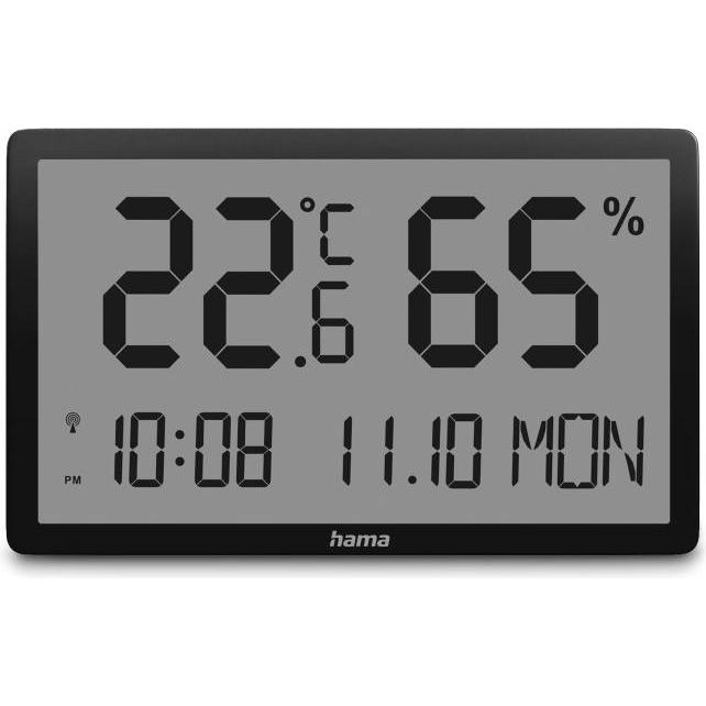 Hama Lombok, Thermometer + Hygrometer, Schwarz