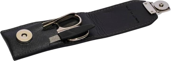 Image du produit Herba Set de manucure 3 pièces nickelé dans un étui de rangement, noir