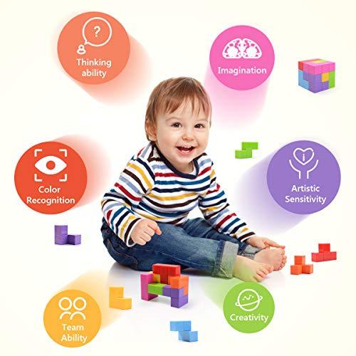 Actual product image Activity Board Magnetic Building Blocks Cube, Building Blocks Toy for Kids with 54 Smart Cards