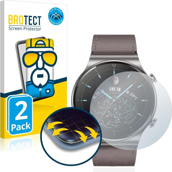 Productafbeelding BROTECT Volledig bedekkende screen protector (Horloge GT 2 Pro)