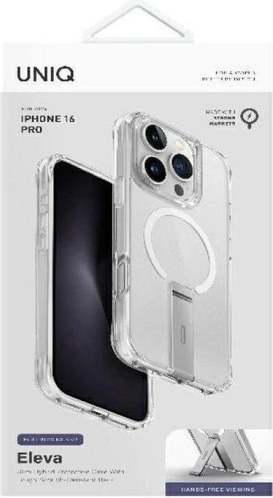 Image du produit Uniq etui Eleva avec support Vertica iPhone 16 Pro 6.3" przeźroczysty/lucent clear (Apple iPhone 16 Pro)