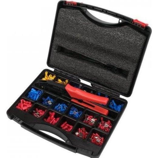 Yato, Pinza, Zestaw Złączy Elektrycznych Zaciskarką, 551el. (80 mm)
