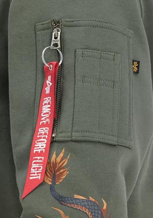 Produktbild Alpha Industries Dragon EMB Hoody mit Brustlogo und Ärmelflagge (S)