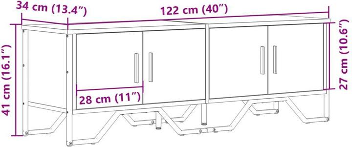 Produktbild vidaXL TV-Schrank (122 x 34 x 41 cm)