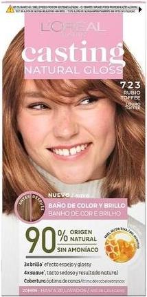 L'Oréal Paris Casting Natural Gloss Permanent Colouring 723 Blonde Toffee 90% Natural Origin (723 TOFFEE Blond)