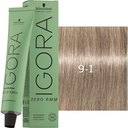 Produktbild Schwarzkopf Igora Zero AMM - 9-1 Extra Hellblond Cendré (9-1)
