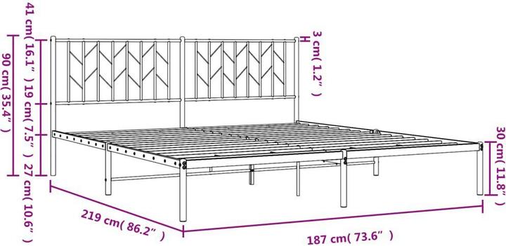 Image du produit vidaXL Bettgestell (183 x 213 cm)