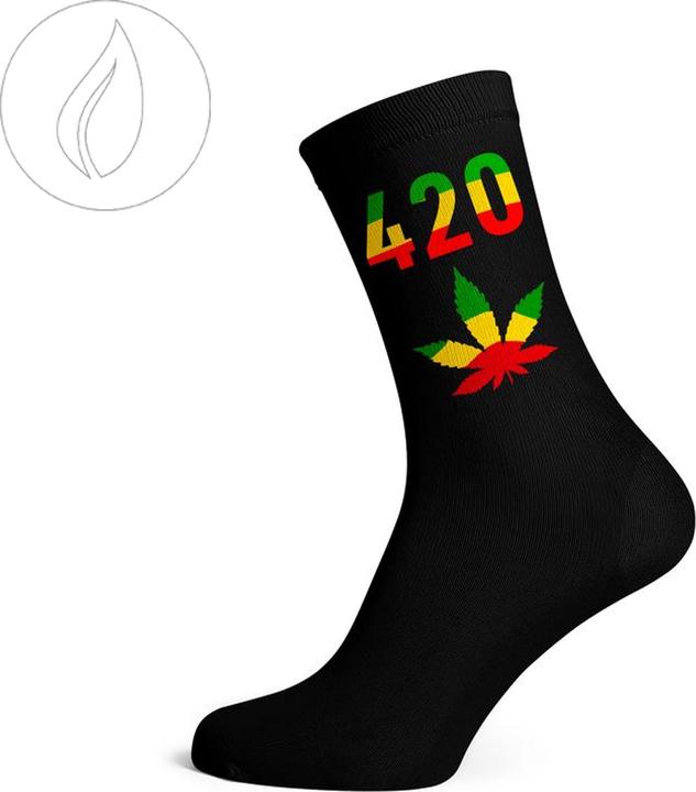 Actual product image R420 Long Socks Size 40-45 Black/420/Rasta (40 - 45)
