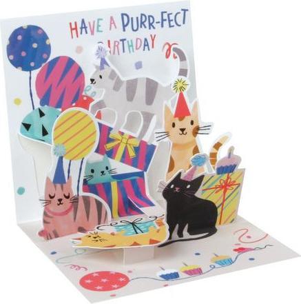 Immagine prodotto Up with paper Biglietto di auguri Pop-Up Card Festa Motivo gatto