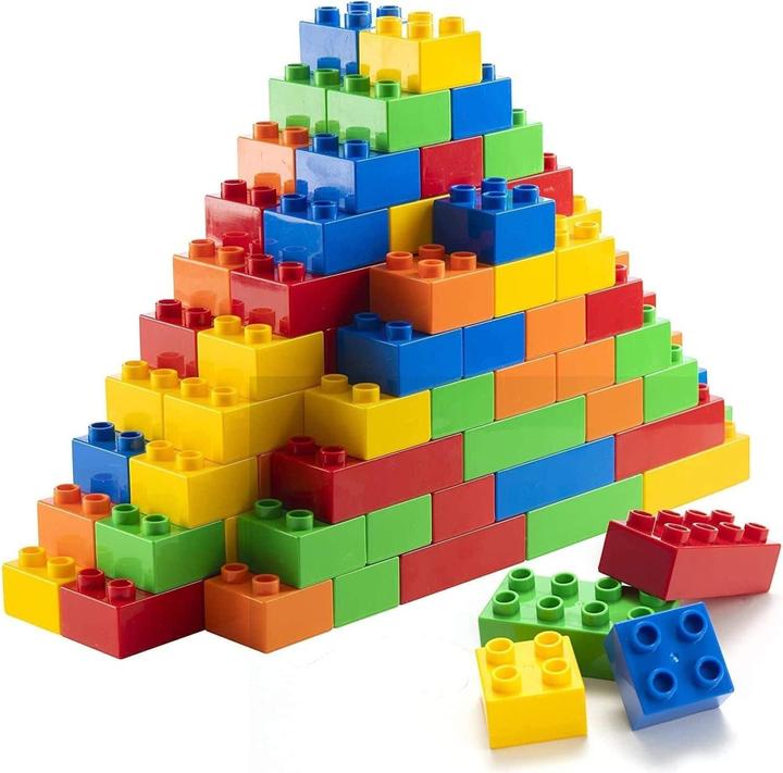 Produktbild I Am Creative Kunststoff Bausteine Klemmbausteine Bauklötze - Assortiert 50er Set