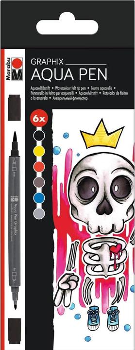 Marabu Fasermaler Aqua Pen Graphix King of Bubblegum, 6 Stück (6x)