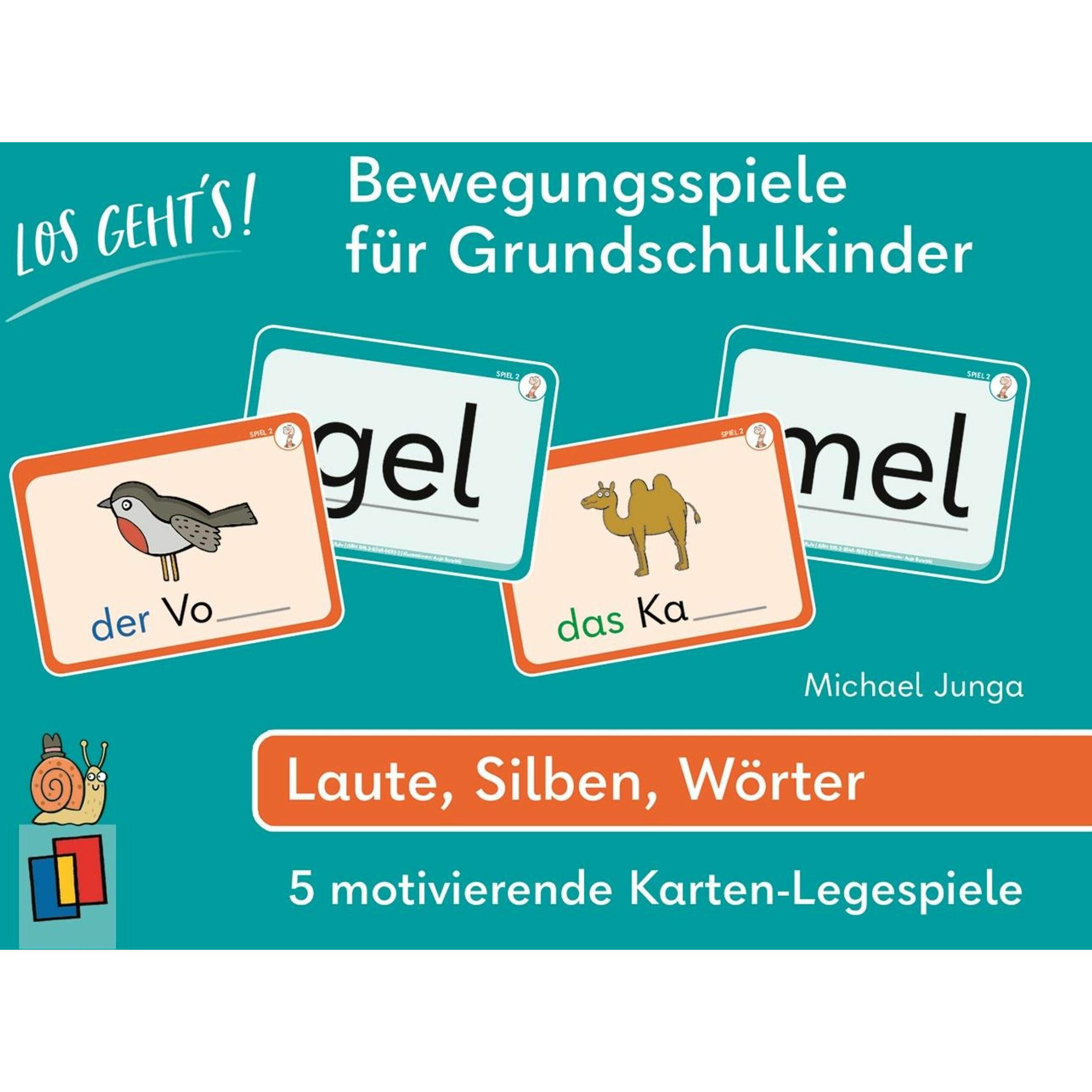 Thumbnail - Los geht's! Bewegungsspiele für Grundschulkinder - Laute, Silben, Wörter, Schulbücher von Michael Junga